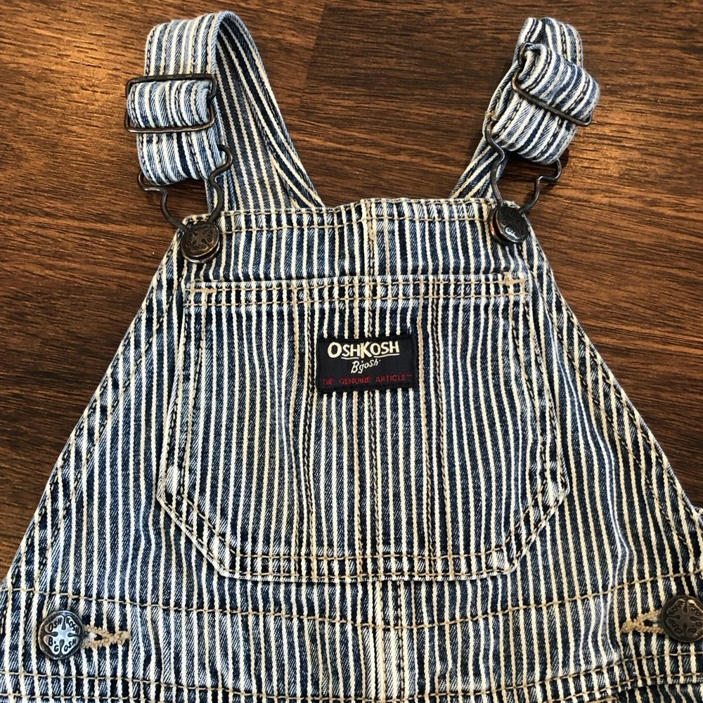 Oshkosh bgosh striped overalls 24m